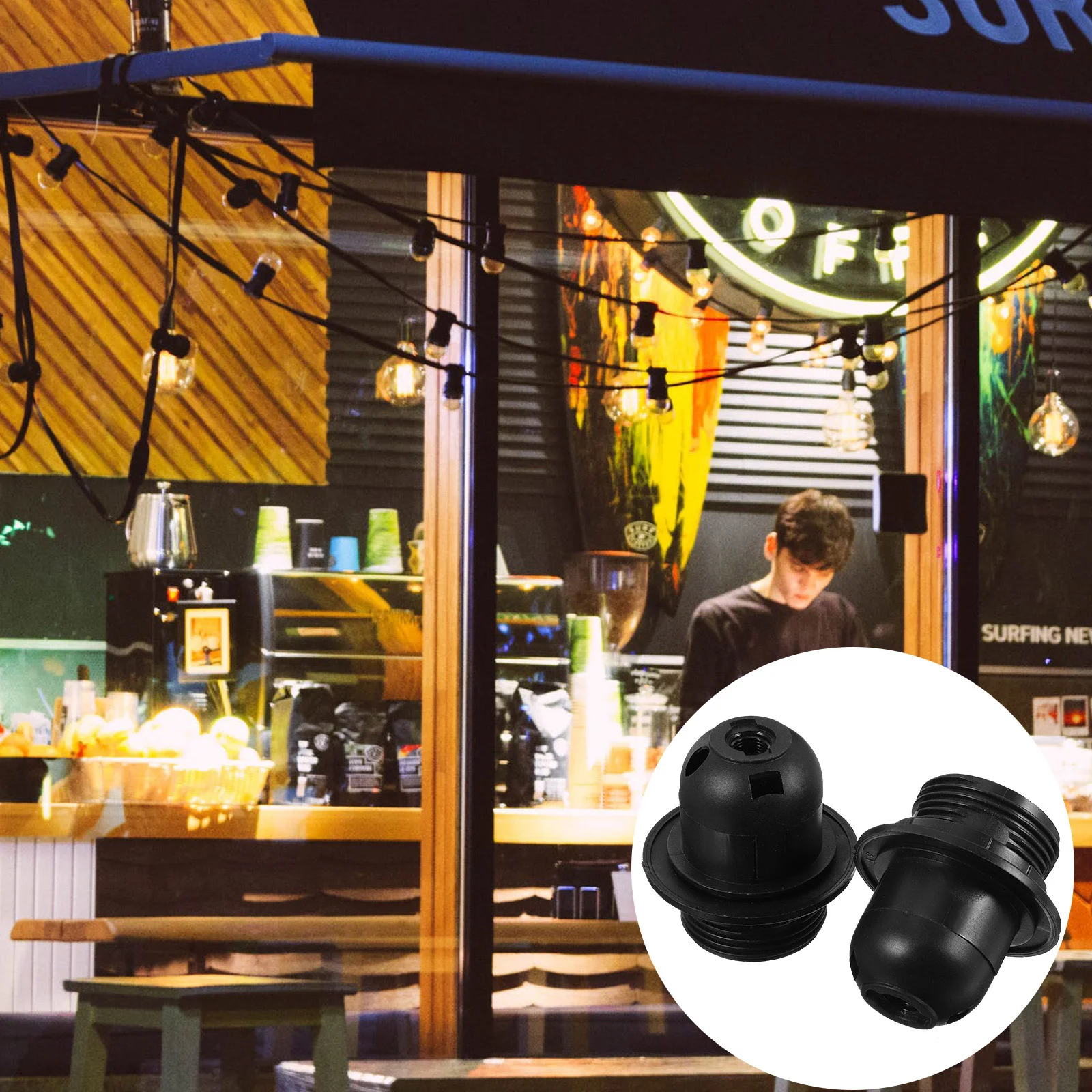 

6 Pcs Light Bulbs Chandelier E27 Socket Accessories Base Plastic Ceiling Lamp Holder