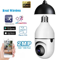 1080p e27 bulb wifi camera with ptz hd infrared night vision two way talk baby monitor auto tracking ycc365plus home security