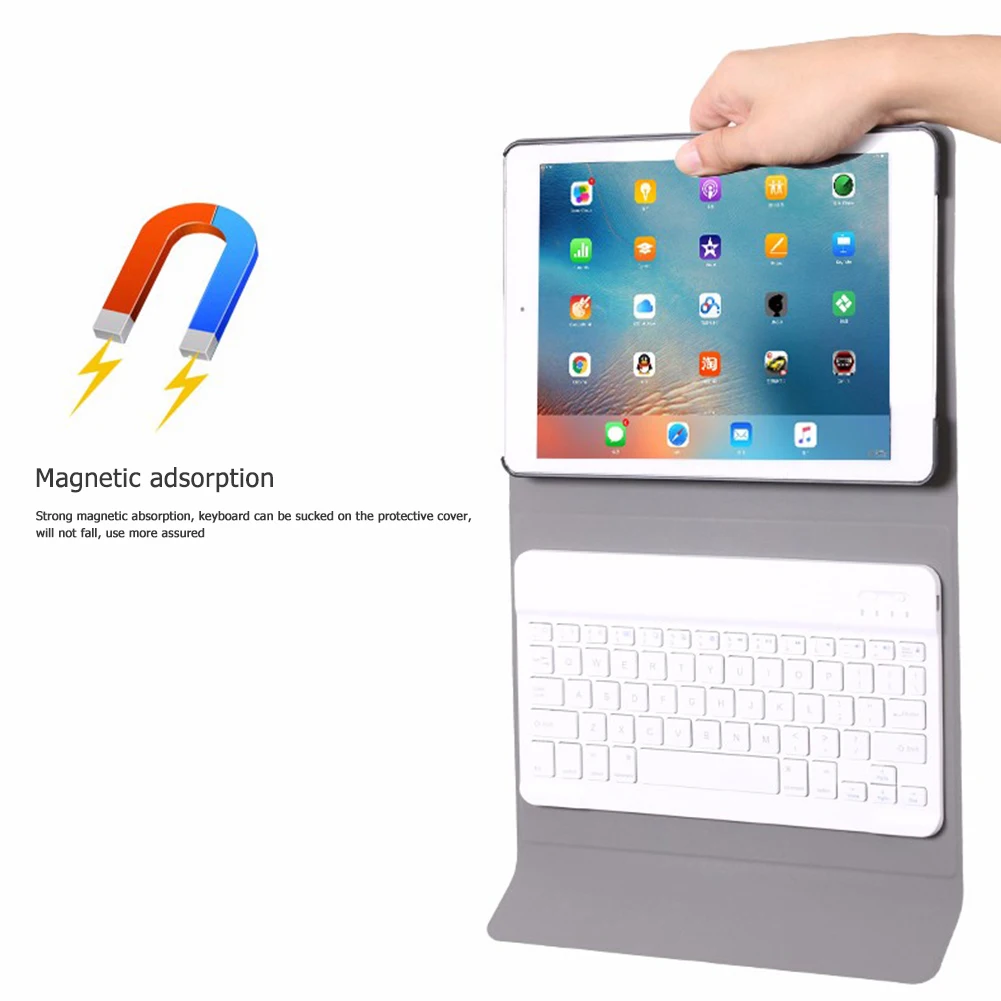 

Leather Case Bluetooth-compatible Keyboard Quality Upgrade Feels Delicate Easy Carry Backlight Cover Keypad for iPad 10.2 inch