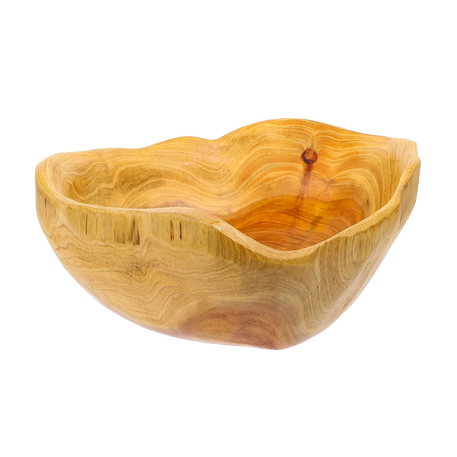 

Bowl Fruit Wood Serving Tray Wooden Salad Plate Bowls Storage Snack Holder Dessert Basket Decorativedough Appetizer Rustic Bread