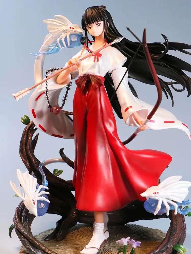 

27cm Inuyasha Anime Figure Kikyo GK Statue Kikyō PVC Action Figure Sesshoumaru Figurines Toy Collection Model Toy Gifts