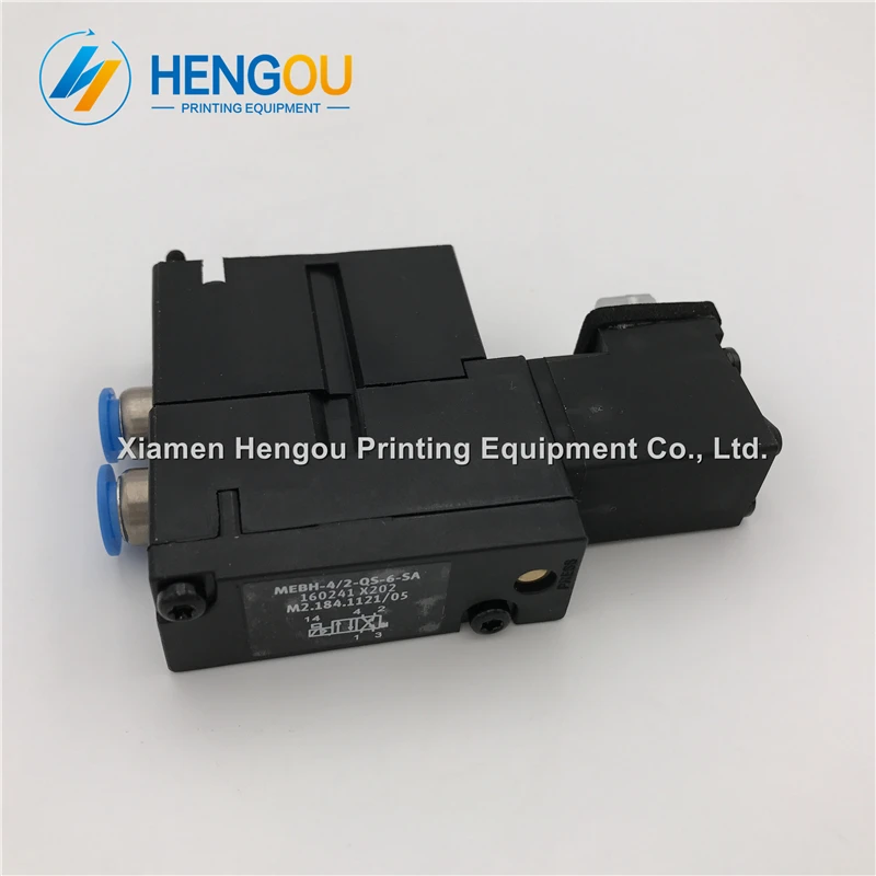 

1 piece 1.2W valve M2.184.1121 PM52 PM74 original valve MEBH-4/2-QS-6-SA SM52 SM74 SM102 electromagnetic plastic solenoid valve