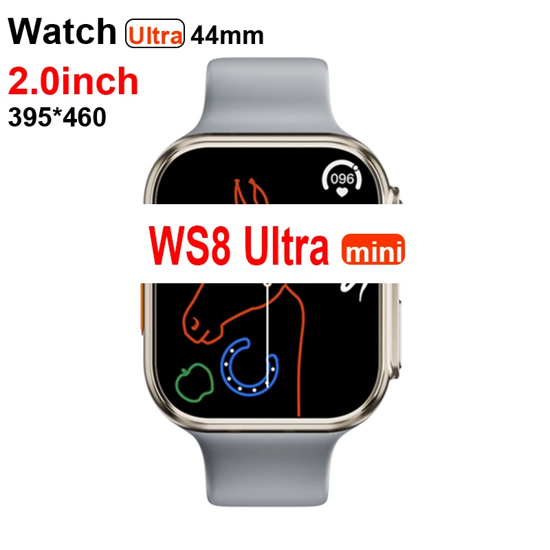 

WS8 Ultra Mini Smart Watch Women 44mm HD screen Series 8 Smart Watch Bluetooth Call Nfc Heart Rate for Android IOS PK HW8 Ultra