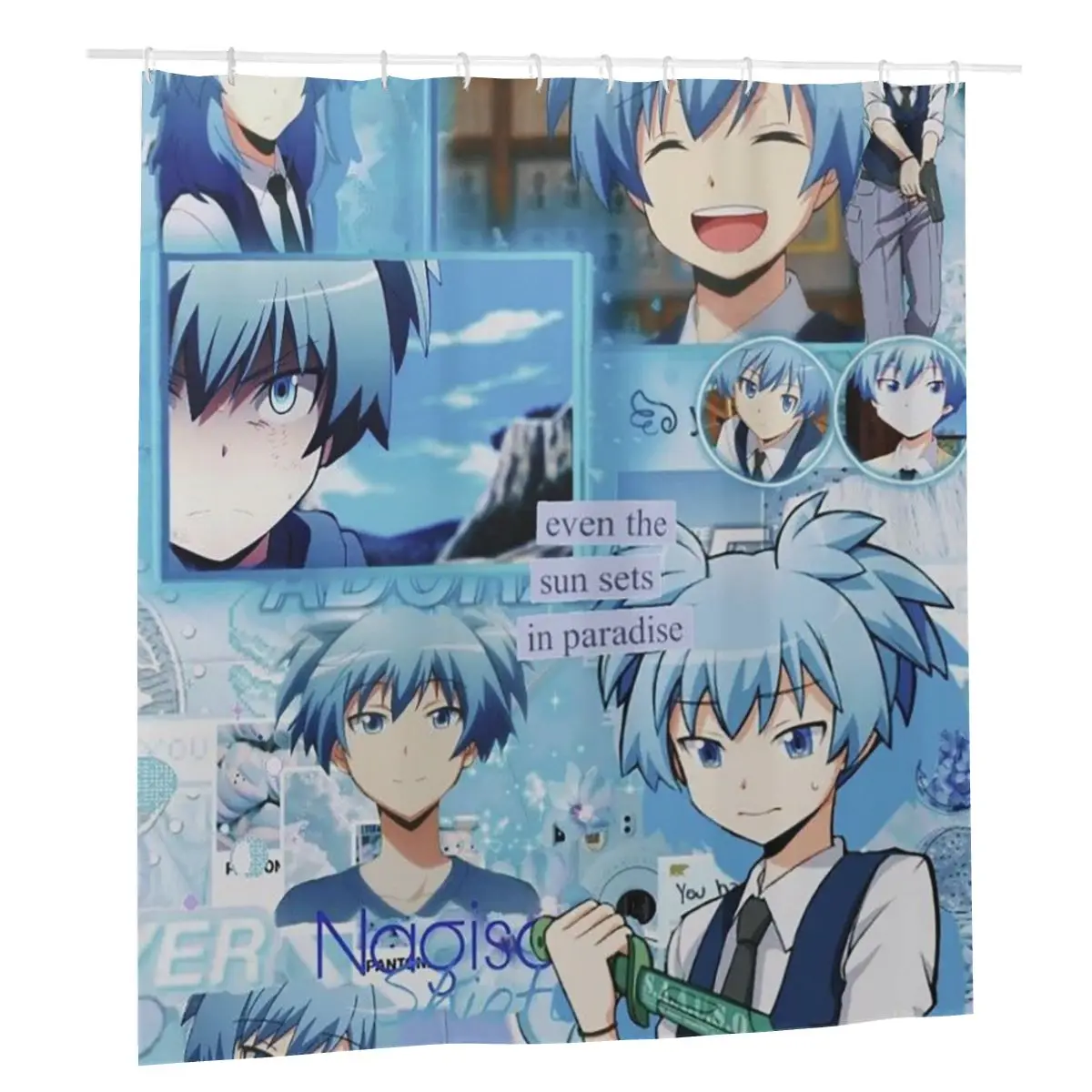 

Занавеска для душа из полиэстера, с рисунком аниме, Ansatsu Kyoushitsu