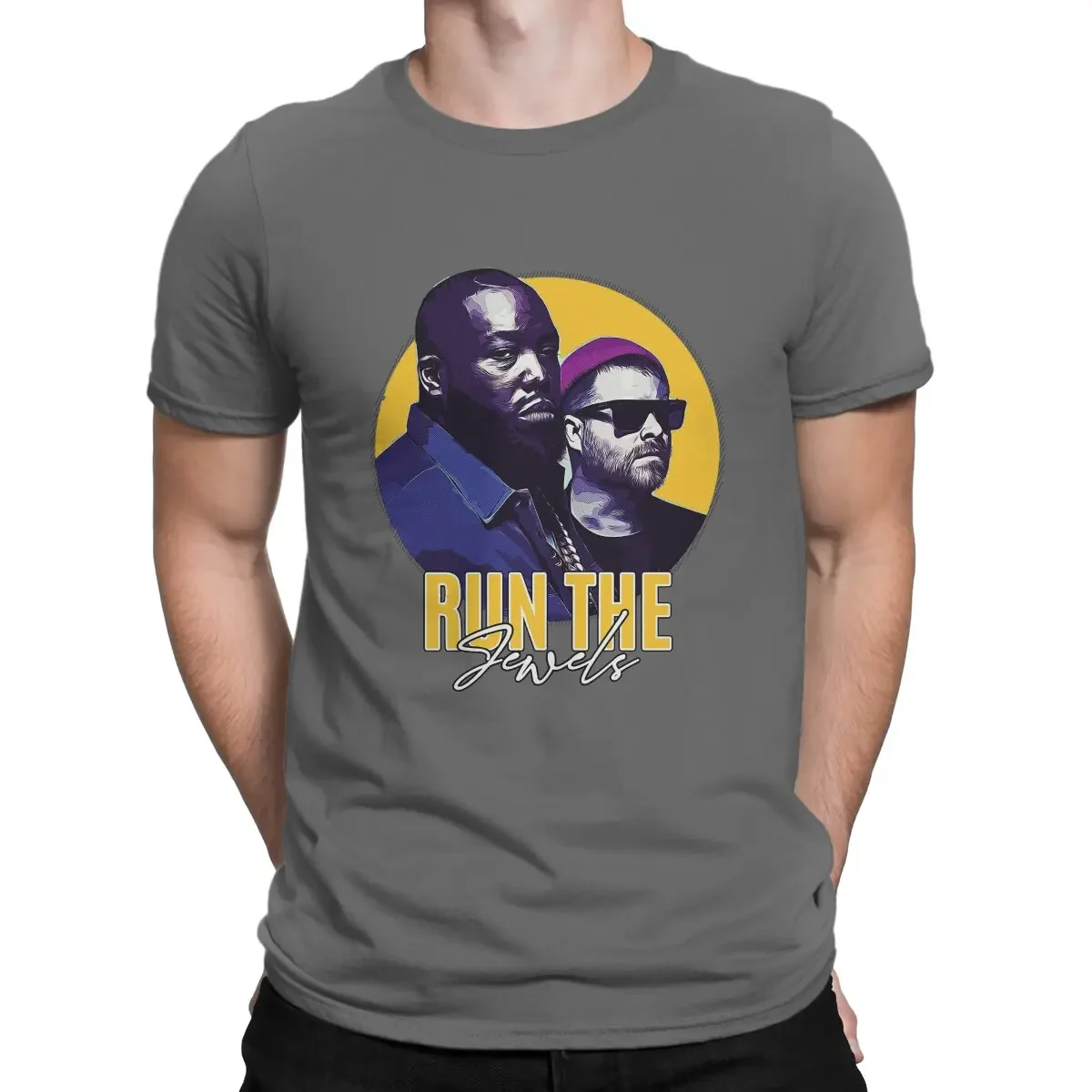 Футболка Cheavyweight в уличном стиле с рисунком аниме Run The Jewels Band Уникальные футболки