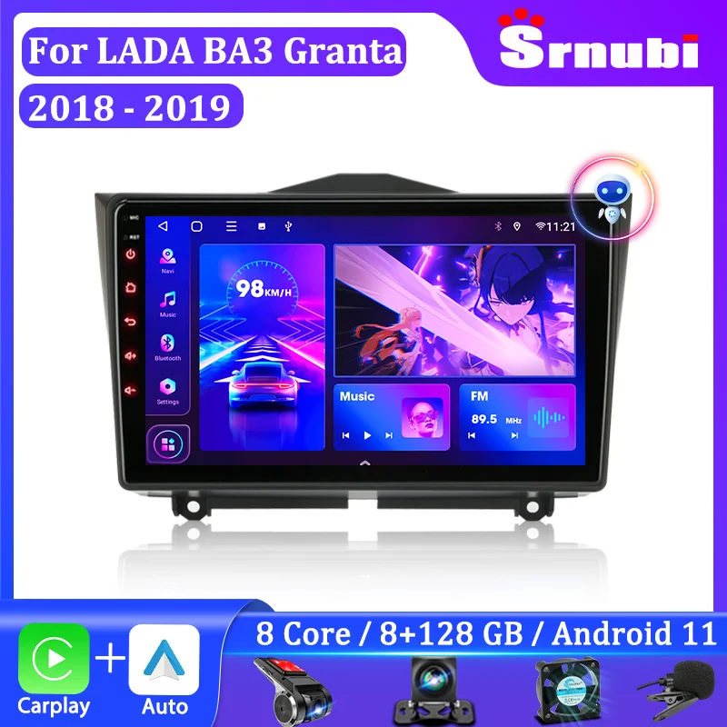 Srnubi 2 Din Android 11 для LADA BA3 Granta Cross 2018 2019 навигация GPS мультимедийный плеер Carplay Авто Стерео DVD головное устройство Srnubi 2 Din Android 11 для LADA BA3 Granta Cross 2018 2019 навигация GPS мультимедийный плеер Carplay Авто Стерео DVD головное устройство