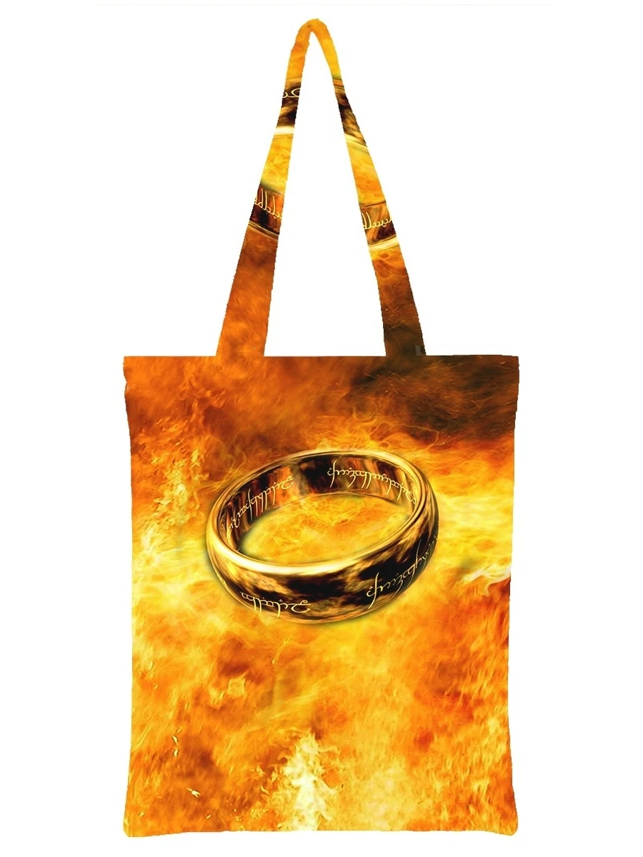 Сумка шоппер с рисунком Кольцо всевластия |