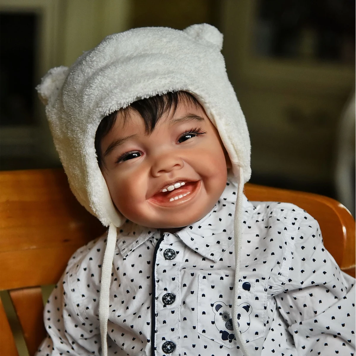 

24inch Reborn Doll Kits Happy Baby Mila Toddler DIY Soft Touch With Body And Eyes Doll Accessories