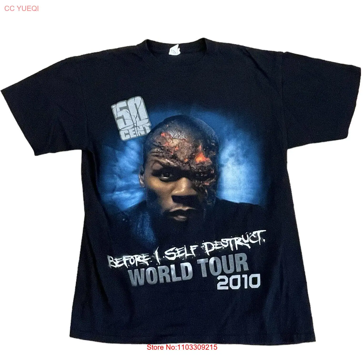 Винтажная футболка 50 центов до того как я саморазрушаюсь мир ваша 2010