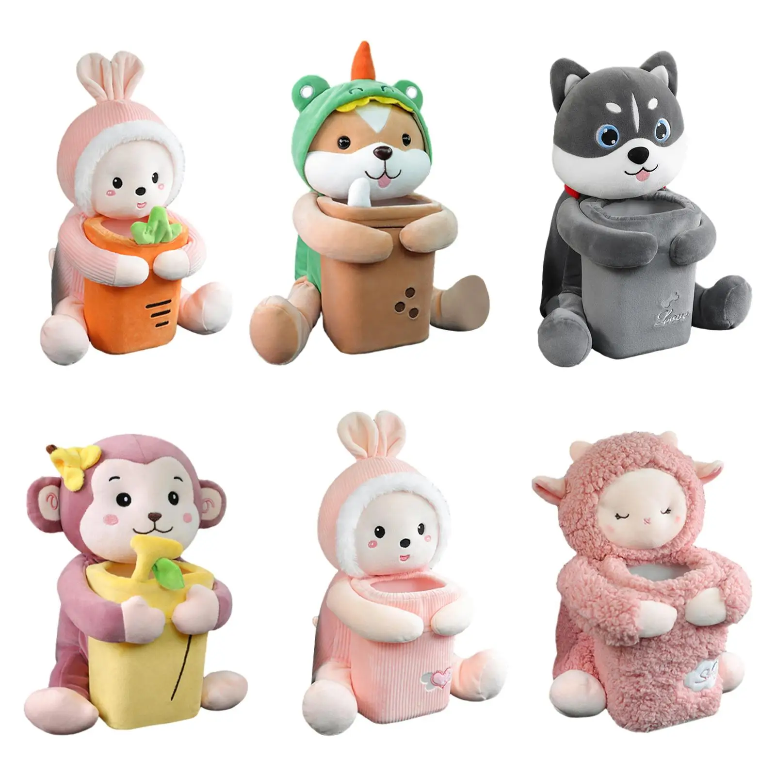 

Creative Car Tissue Box Trash Bin Organization Interior Accessories Trash Bag Adjustable Straps Tissue Holder Decoration