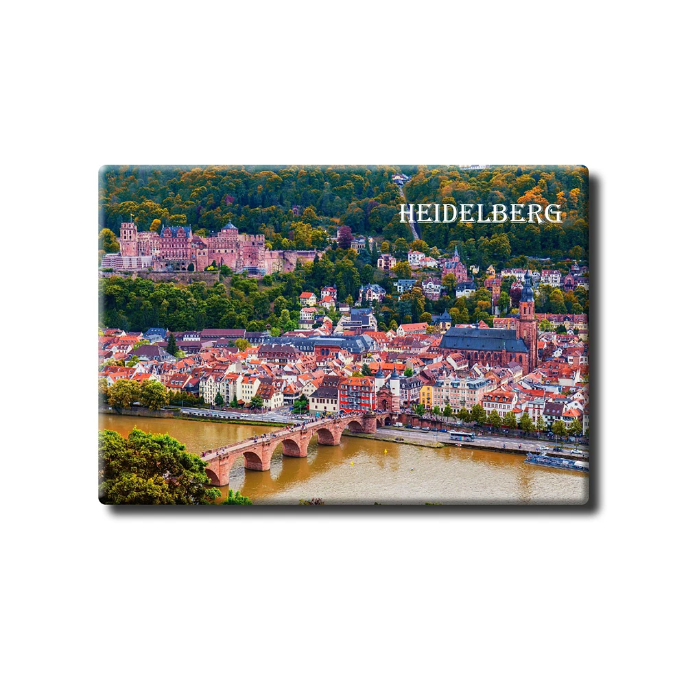 

Germany Heidelberg Tourist Souvenir Tinplate Magnetic Refrigerator Sticker Rigid Creative Home Decoration 27178