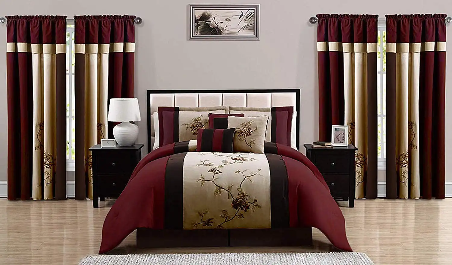 

Vienna 7-Piece Embroidered Floral Comforter Set