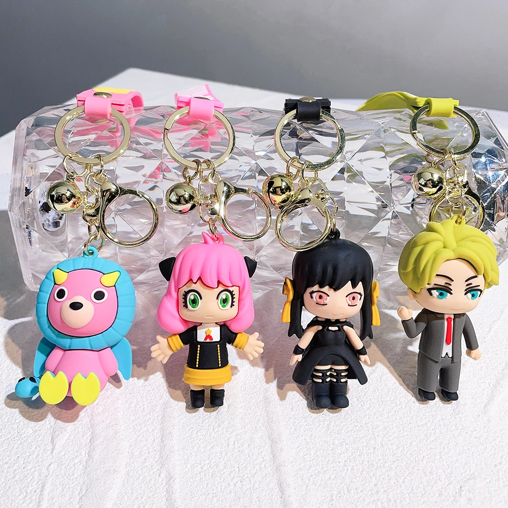 

Anime Spy X Family Keychain Cute Yor Anya Forger Twilight Silicone Keyrings Cartoon Action Figures Doll Keyring Bag Pendant Gift