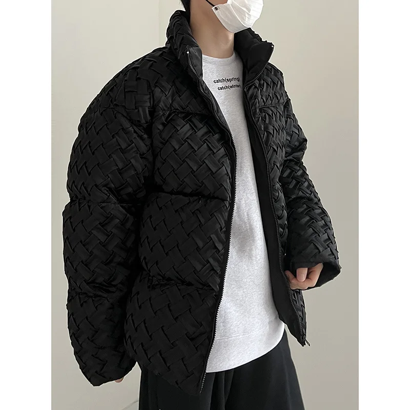 Winter Jacket Men Warm Fashion Thicken Black Down Jacket Men Korean Loose Oversize Thick Short Coat Mens Parker Clothes M-XL