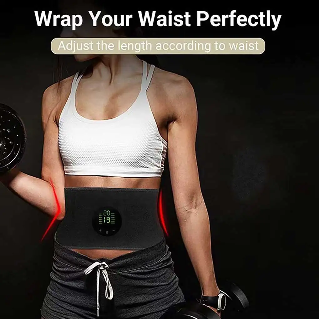 

Body Abdominal Trainer Adjustable USB Fitness Belt Slimming Belts