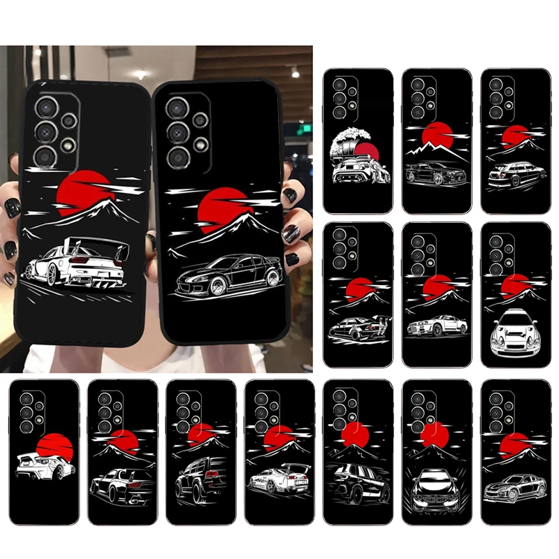 

Japan JDM Sports Cars Phone Case for Samsung Galaxy A73 A13 A22 A32 A71 A33 A52 A53 A72 A73 A51 A31 A23 A34 A54 A52 A53S
