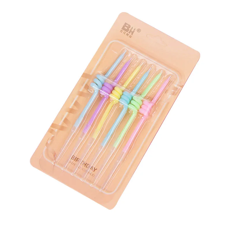 Свечи для торта на день рождения изогнутые радужные украшение С Днем Рождения -