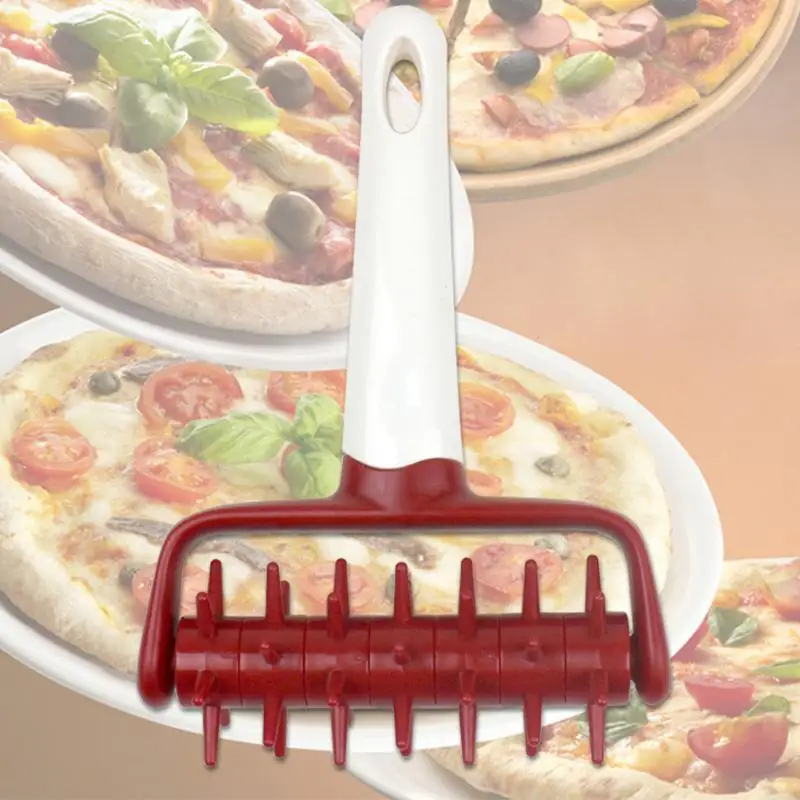 

Pizza Tools Embossing Dough Roller Lattice Craft Non-stick Pizza Punching Roller Pin Pizza Puncher Pizza Cutter