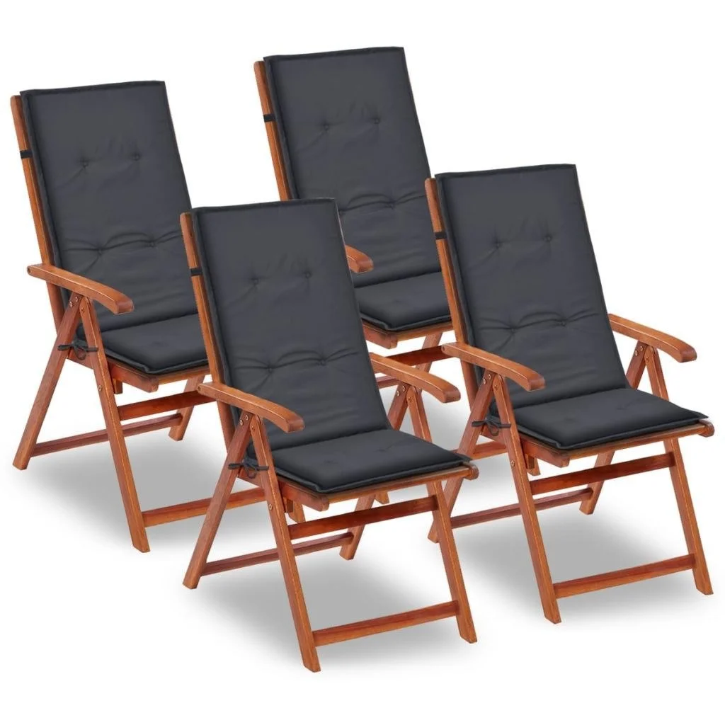

Подушки для садовых стульев 4 шт. Антрацит 47,2 "x 19,7" x 1,18"