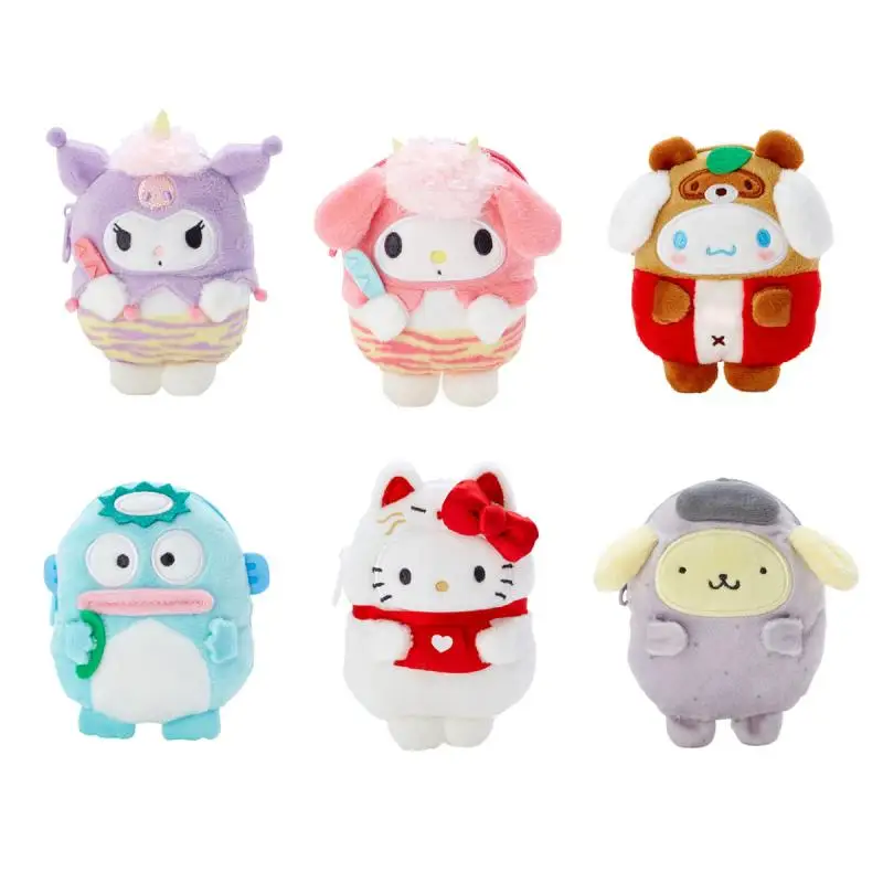 

Cartoon Sanrios Hello kittys Plush Keychain Kuromi Cinnamoroll Plush Doll Kawaii My Melody Anime Cartoon Plushie Toy Kids Gifts