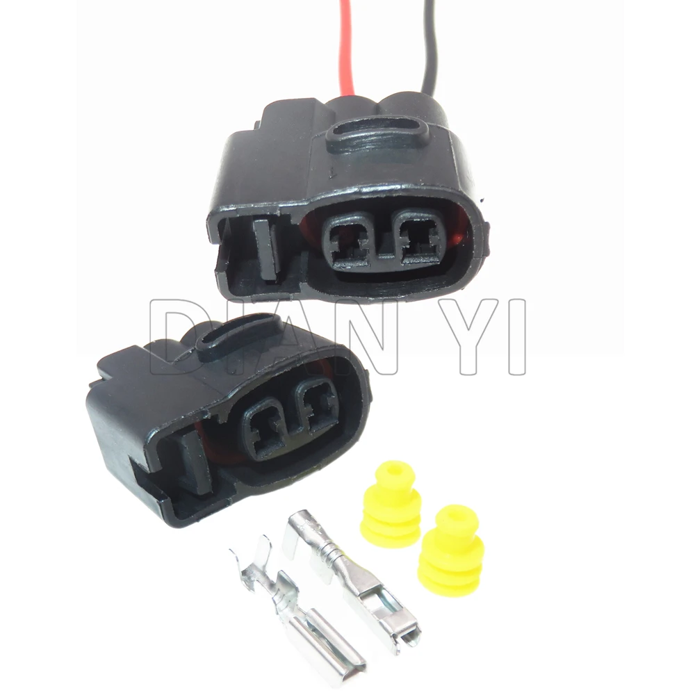 Двухсторонние Автомобильные Разъемы для мотора, водонепроницаемые Проводные соединители для Hyundai MG640605, гнездо для распылителя автомобильного стеклоочистителя с клеммой и резиновыми уплотнениями, 1 комплект