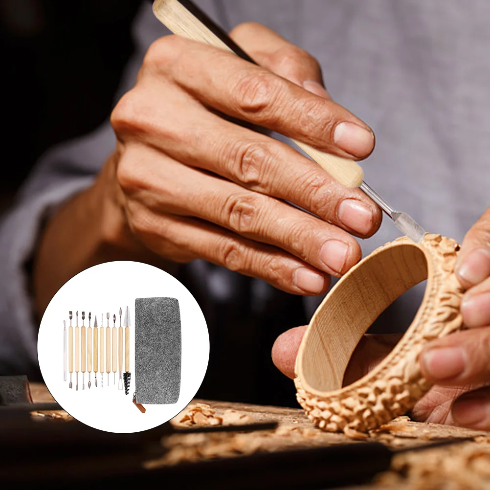 

1 set of DIY Sculpting Tools Clay Shaping Tools Beginner Clay Wood Sculpting Tools