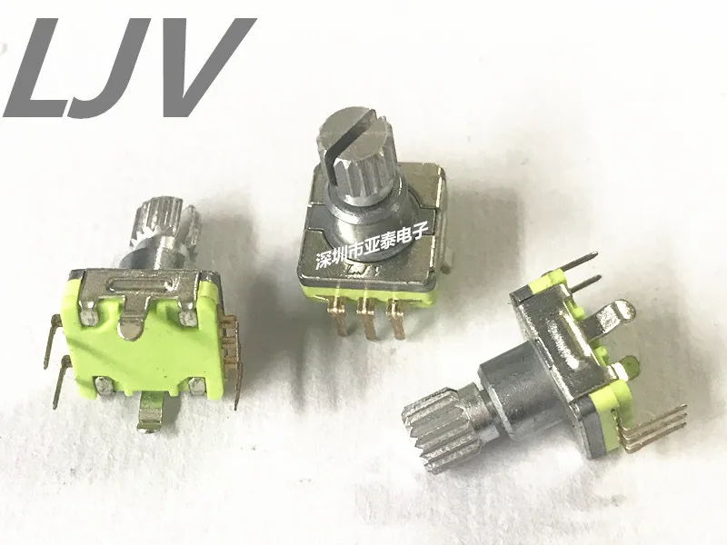 1pcs LJV Encoding EC11 Encoder Switch 30 Positioning 15 Pulse Axis 12.5MM Car Volume Encoding On