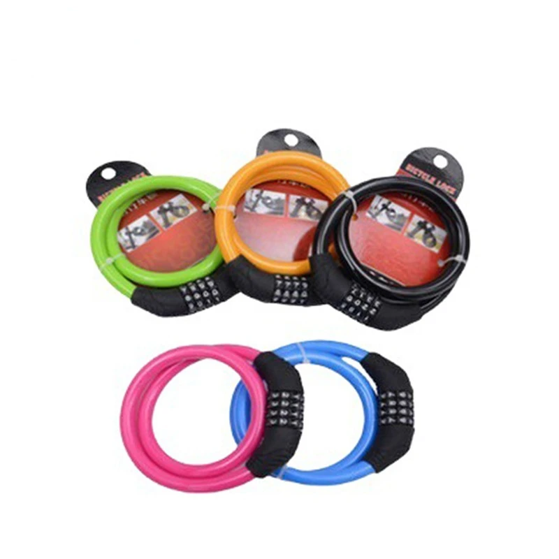 

Anti-Theft Bike Lock 4 Digit Code Combination Stainless Steel Cable Bicycle Security Lock Equipment MTB Lock Bicycle Accessories