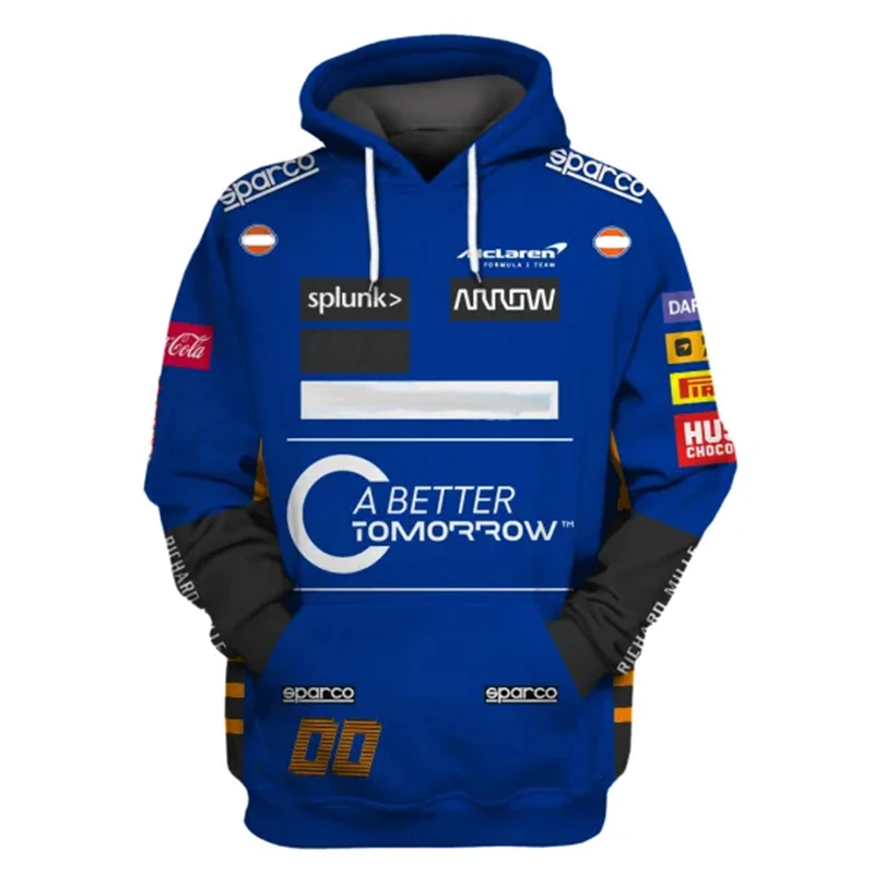 

McLaren Team Hoodie Hot Selling New Formula One Team Uniform Men's F1 Hoodie Quick Drying Breathable Fan Party Oversized Hoodie