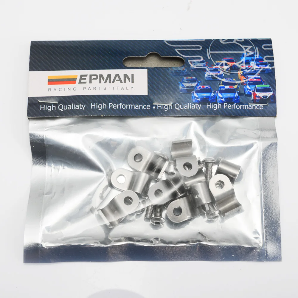 EPMAN Stainless Steel Single Line Clamps 3/8"&3/16"& 1/4" 1 Pack Modified  Fits Fuel Line, Air, Electrical, Brake Lines EPLC3375 images - 6