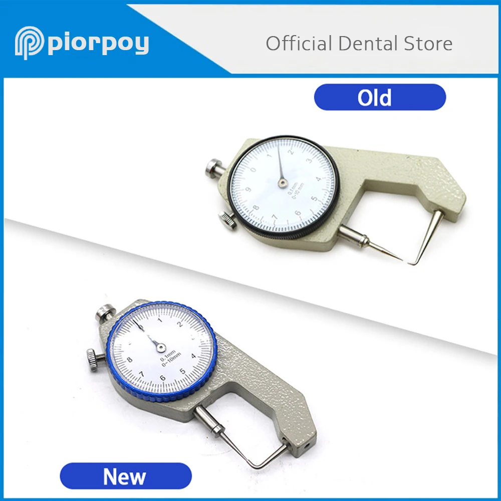 

PIORPOY Dental Caliper Thickness Gauge Caliper 0-10mm With Watch For Dental Laboratory Round Table Measuring Ruler Dental Tool