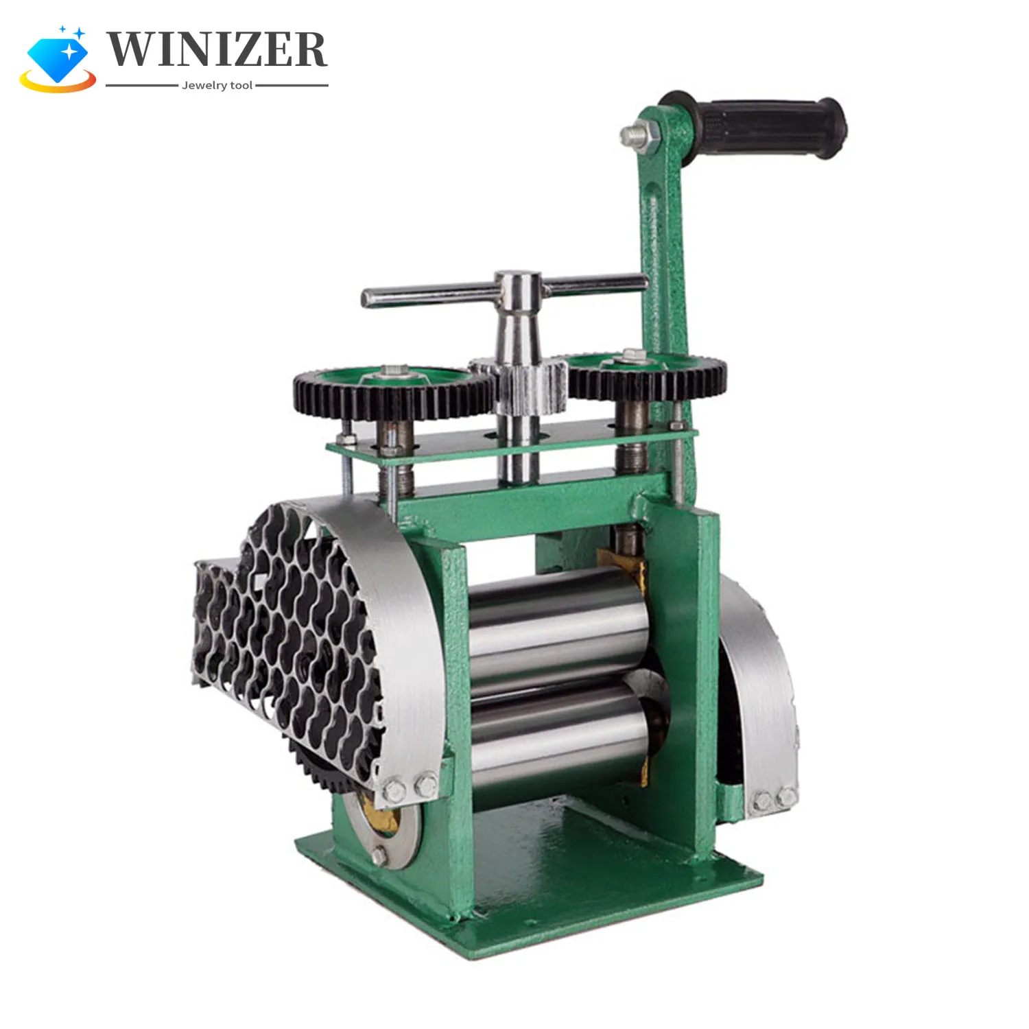 Rolling Mill Machine Jewelry Making Manual Hand Crank Tableting Jewelry Press Tool Upgraded Diy Tool Stainless  Manual Equipment