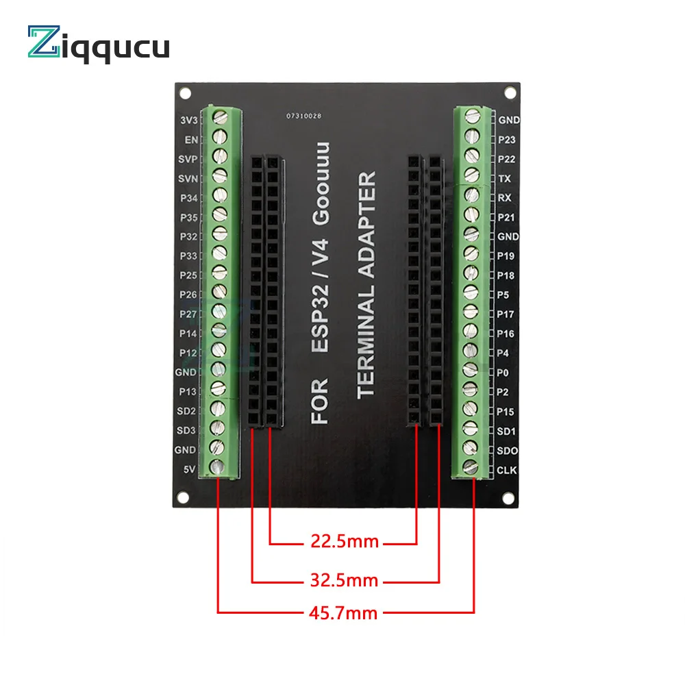 Коммутационная плата ESP32 GPIO 1 в 2 для ESP-32S 38-контактная винтовая совместимая с