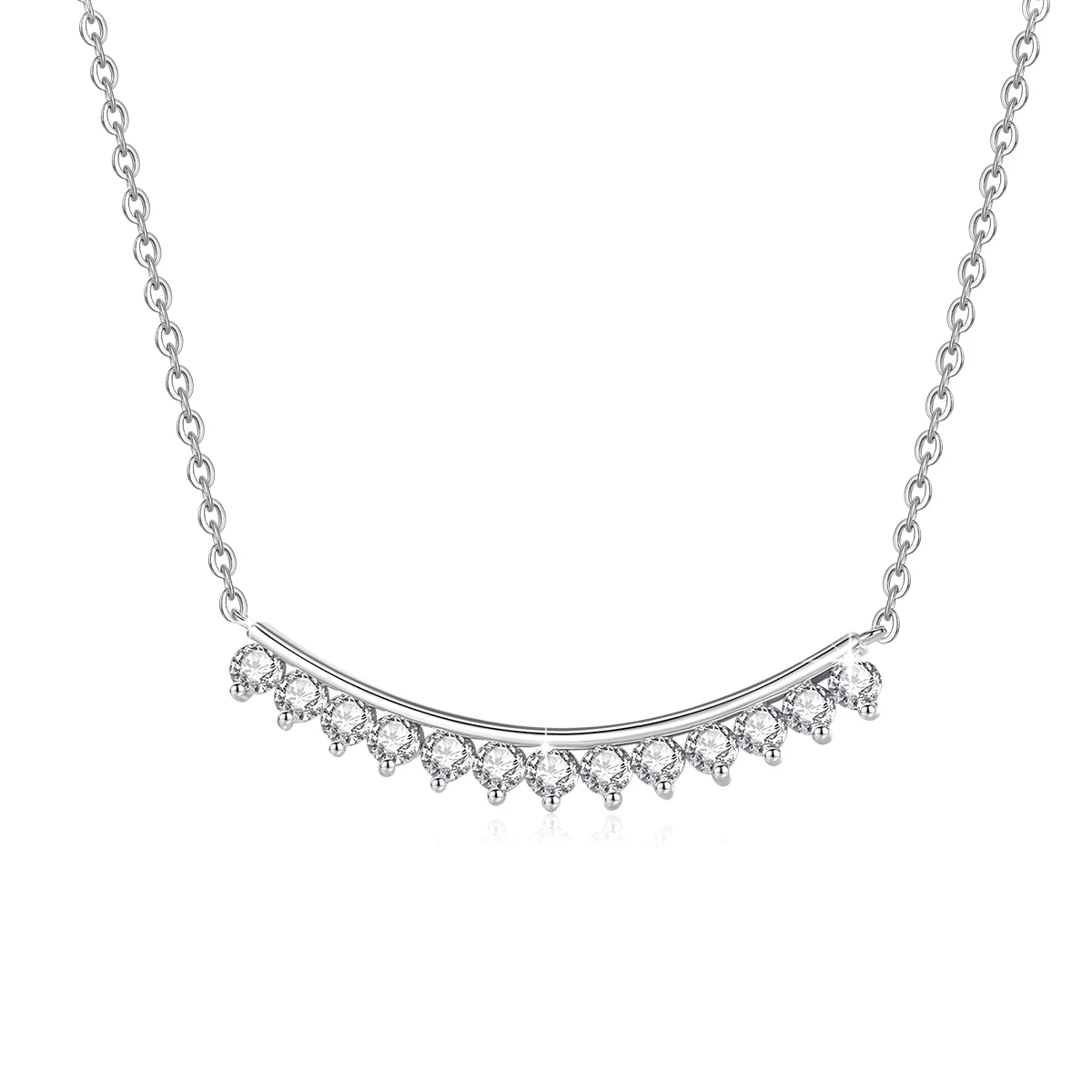 

Szjinao Toal Is 1.3ct Round Cut 3mm Moissanite Necklace For Woman With Certificate Solid Silver 925 Trend Jewelry With Chain New