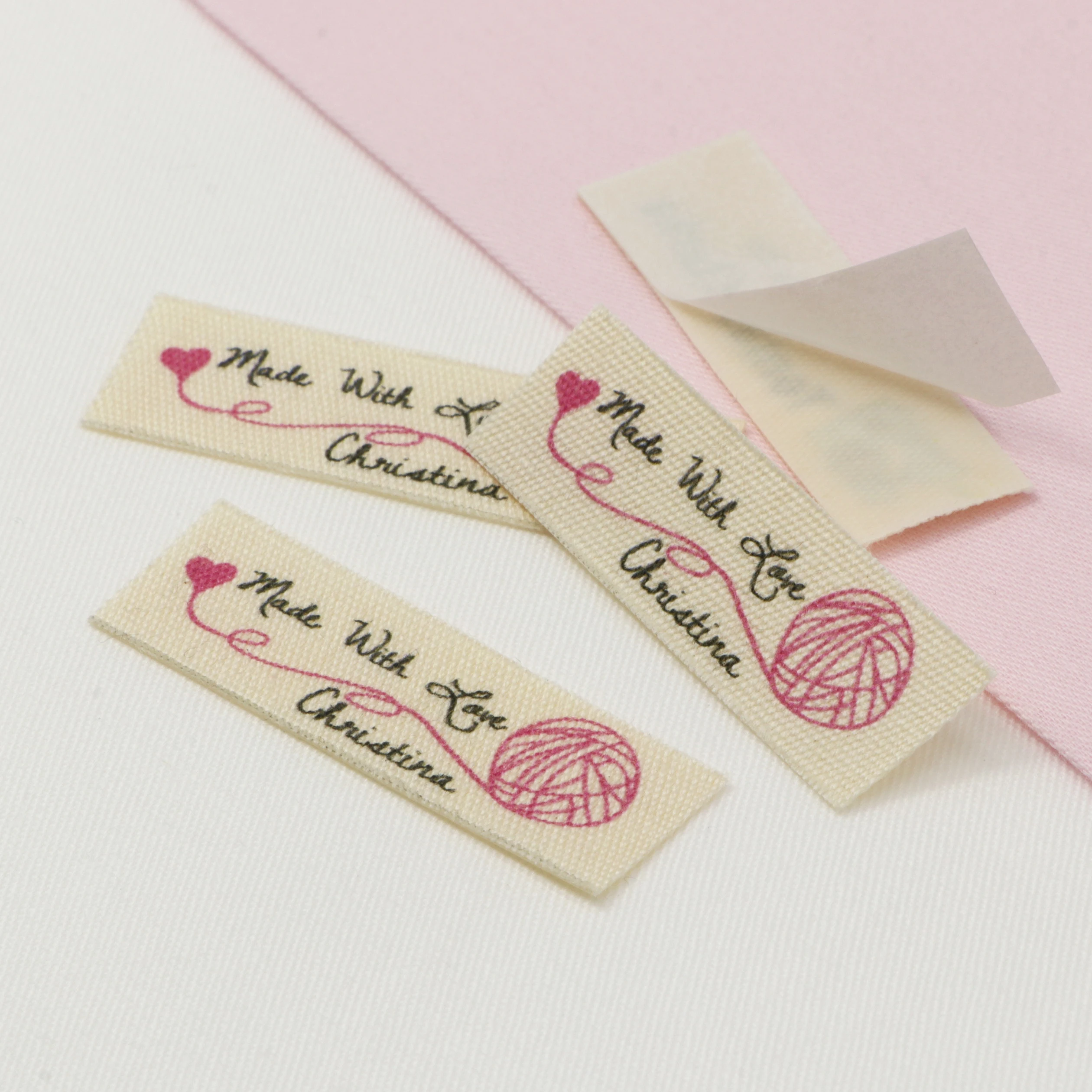 120 шт. Гладильные этикетки логотип или текст персонализированный бренд для