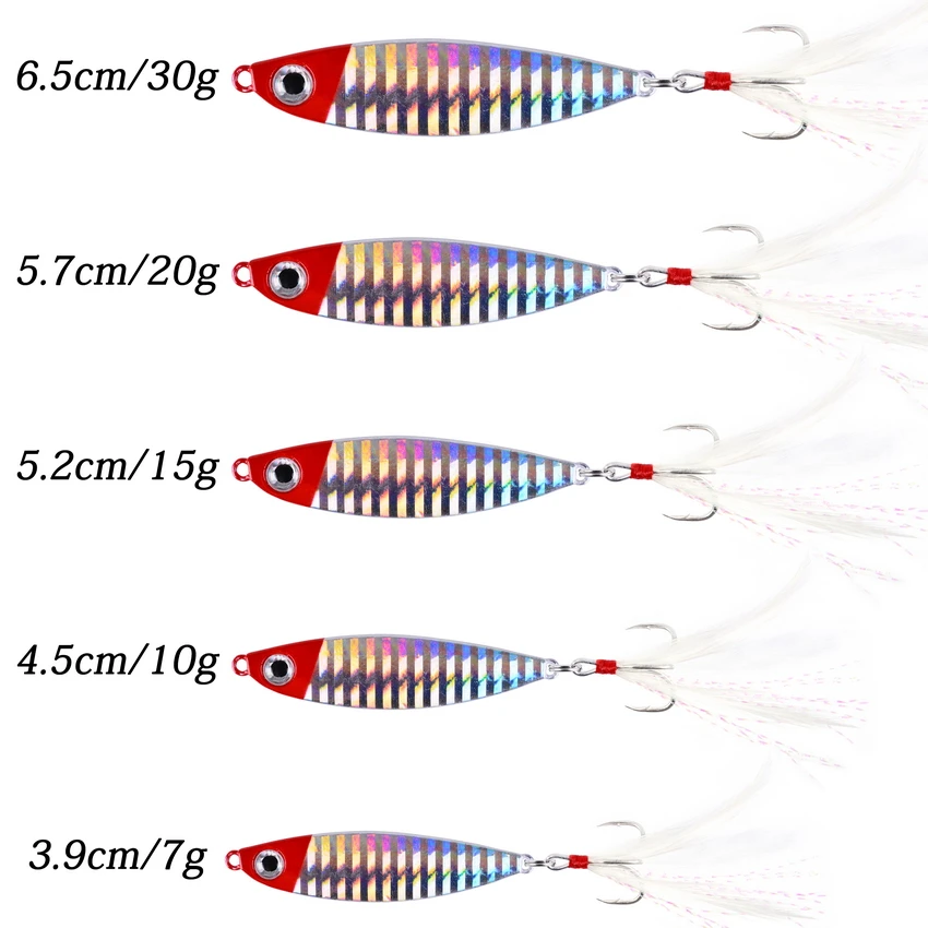 6 шт. джиг светильник металлическая наживка воблер блесны рыболовные приманки 7 г