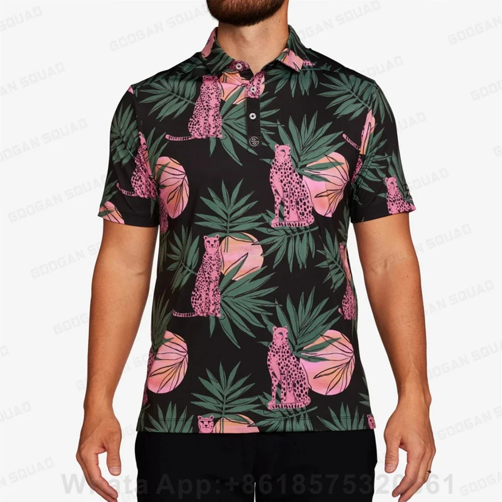 Мужские рубашки для гольфа модная рубашка-поло с лацканами высококлассные