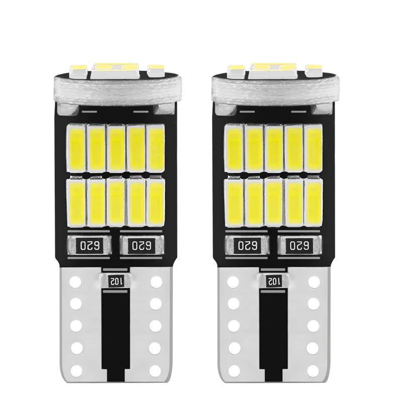 

10Pcs W5W T10 Led Bulbs Canbus 4014 26SMD 6000K 168 194 Led 5w5 Car Interior Dome Reading License Plate Light Signal Lamp