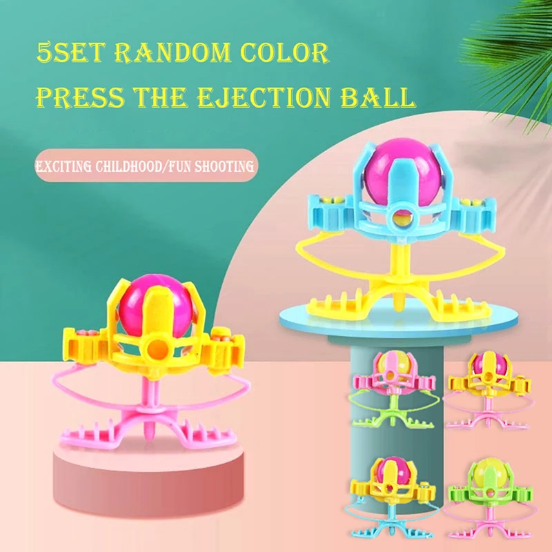 

5Pcs Catapult Ball Toys Children Funny Launch Ball Fidget Toy Tricky Toys Kid Birthday Party Favors Gifts