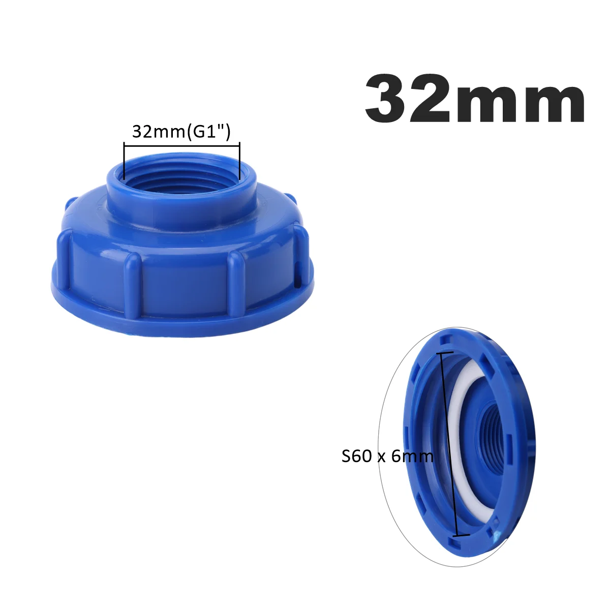 

Адаптер для бака IBC UP-CLOUD синий S60 1/2" 3/4" 1"