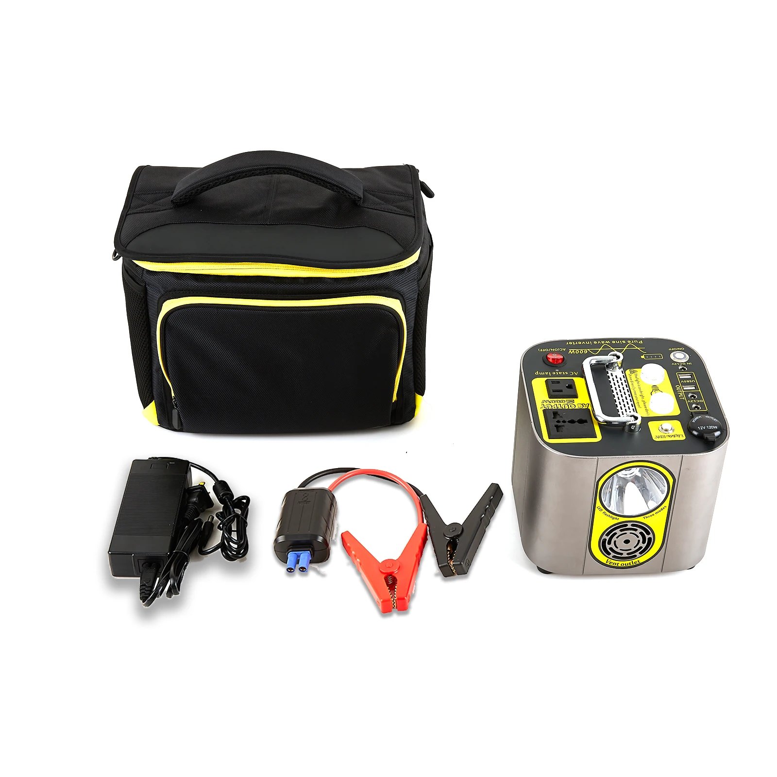 

Высококачественное Автомобильное пусковое устройство 600 Вт, портативное зарядное устройство, внешний аккумулятор с экстренной идентификацией для путешествий