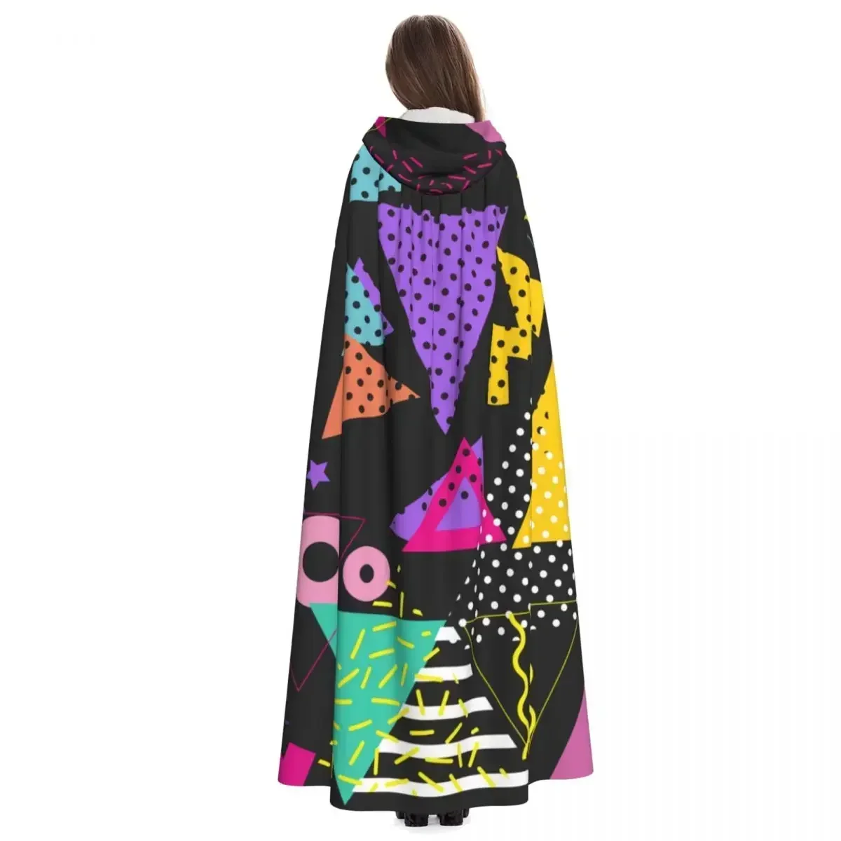 Унисекс ведьма стиль ретро двусторонняя накидка с капюшоном для взрослых