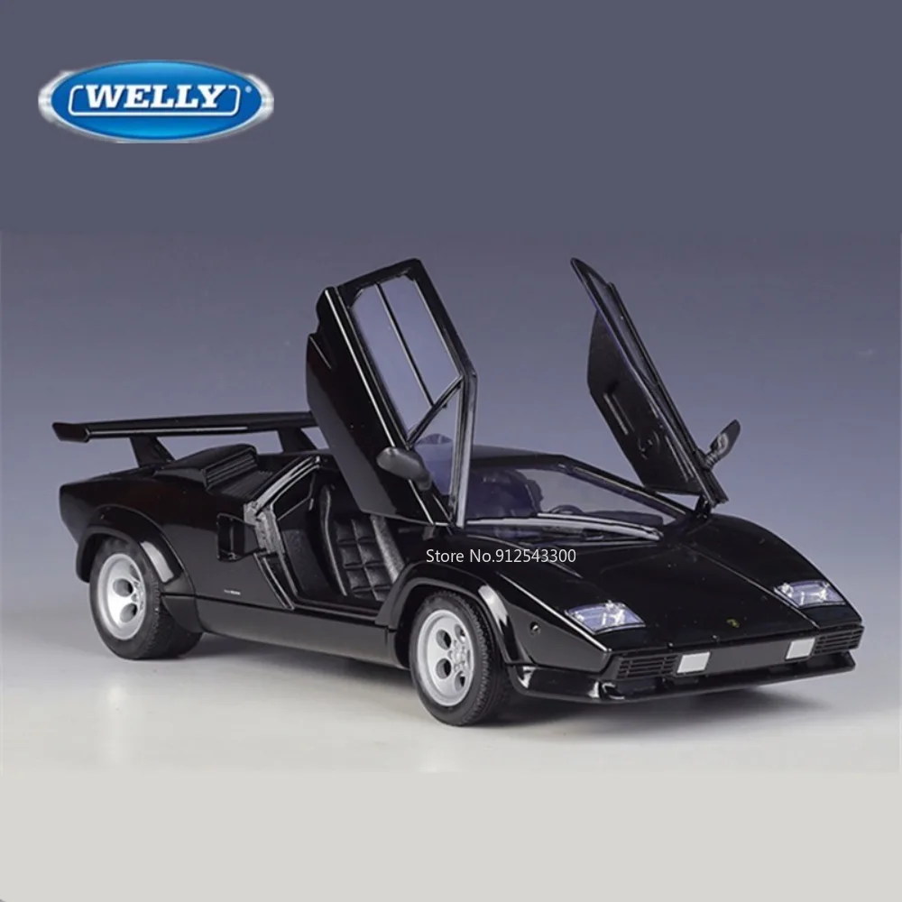 

Модель спортивного автомобиля Lamborghini Countach LP5000s, коллекционная игрушка из сплава, инерционная раздвижная модель автомобиля, коллекционная детская игрушка, подарок на день рождения, 1/24
