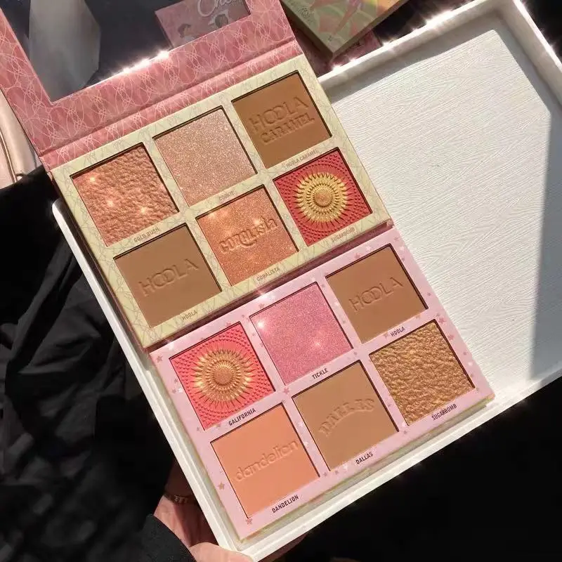 

Glitter Makeup Highlighter Palette Face Bronzer Illuminator Highlight Shimmer Powder Texture Contour Palette Face Blush Cosmetic