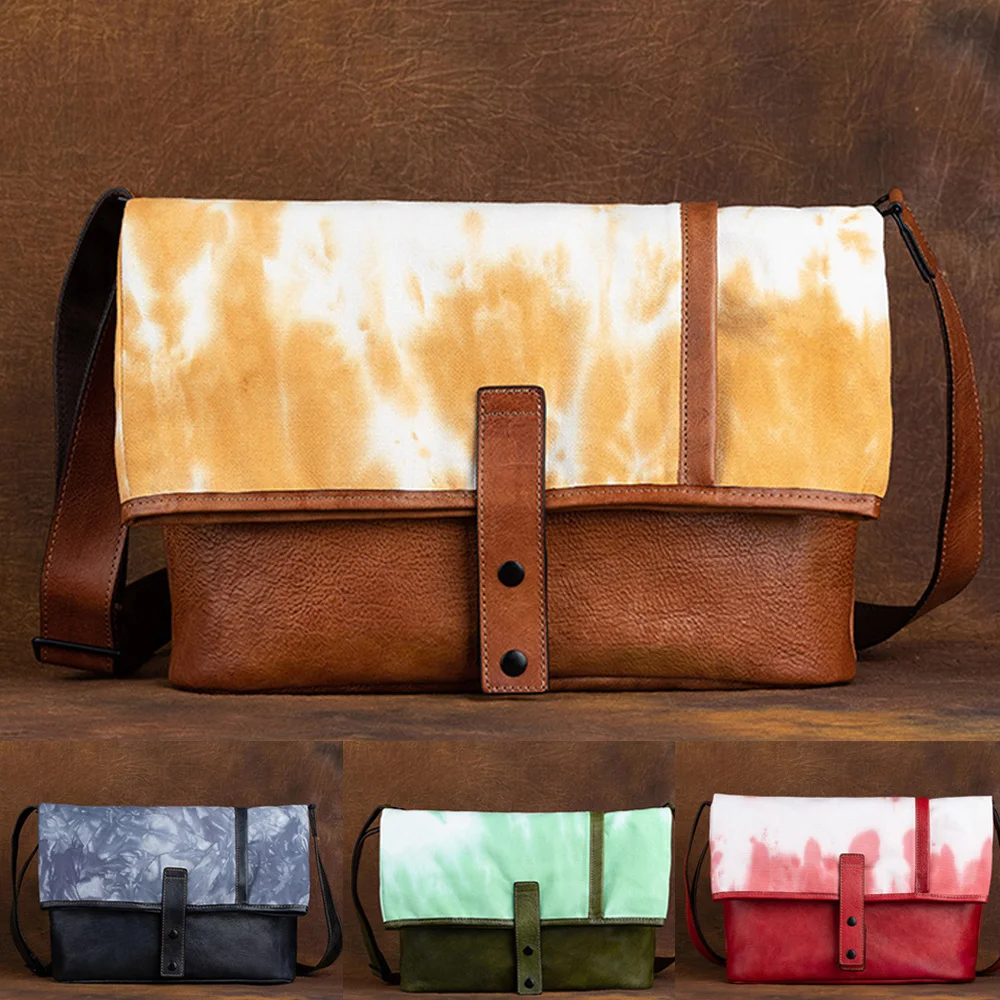 

Сумка-мессенджер женская из натуральной кожи, саквояж на плечо в стиле ретро, складной тоут для ноутбука с верхней ручкой, сумочка кросс-боди, 3 варианта применения