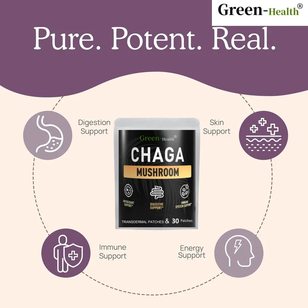 Переплетные пластыри Chaga Mushroom для поддержания пищеварения энергии и иммунитета