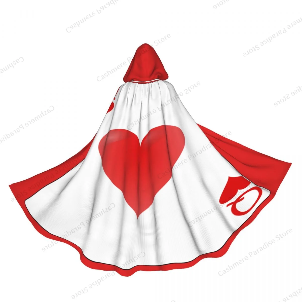 Плащ с капюшоном Queen Of Hearts полиэстер унисекс накидка ведьмы аксессуар для костюма