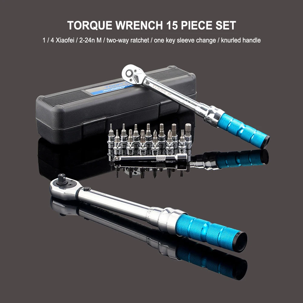 1/4 дюйма Привод клик динамометрический ключ набор регулируемый Крутящий момент