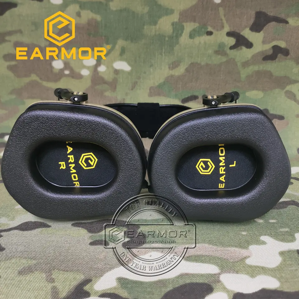 EARMOR M31 TAN MOD4 тактическая гарнитура и S03 черный набор 6 цветов шумоподавление