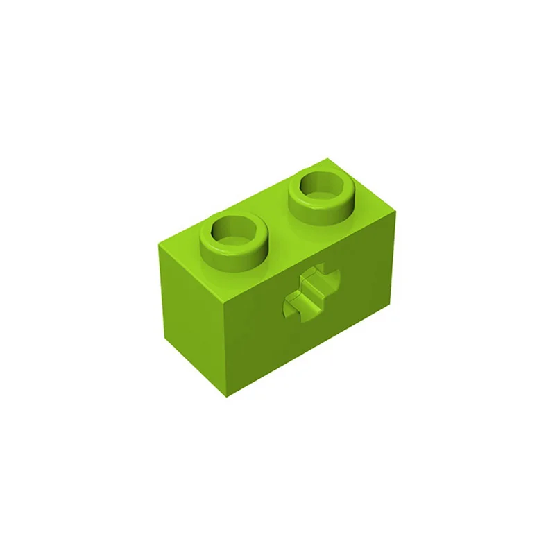 

10pcs MOC Brick Parts 32064 High-tech Brick 1 x 2 with Axle Hole Compatible Building Block Particle DIY Assmble Kid Brain Toy